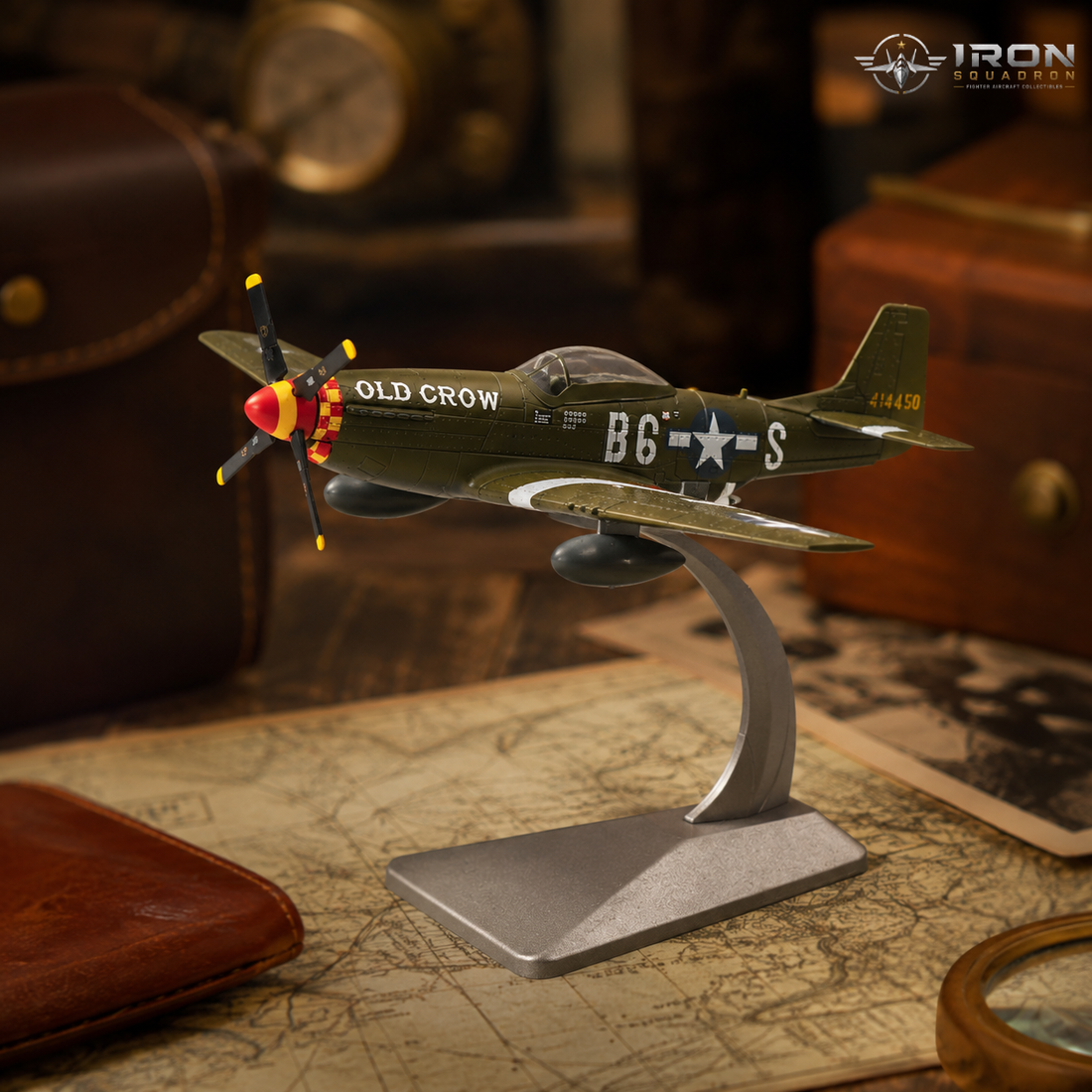 Iron Squadron P-51D Mustang Old Crow Bud Anderson die-cast model