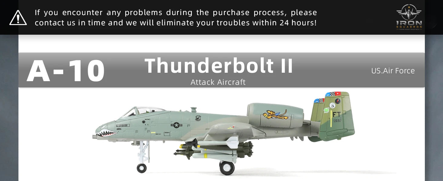 A-10 Warthog — "Tiger Shark" 1:100 Diecast Model - image 7