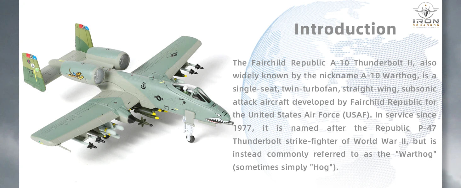 A-10 Warthog — "Tiger Shark" 1:100 Diecast Model - image 8