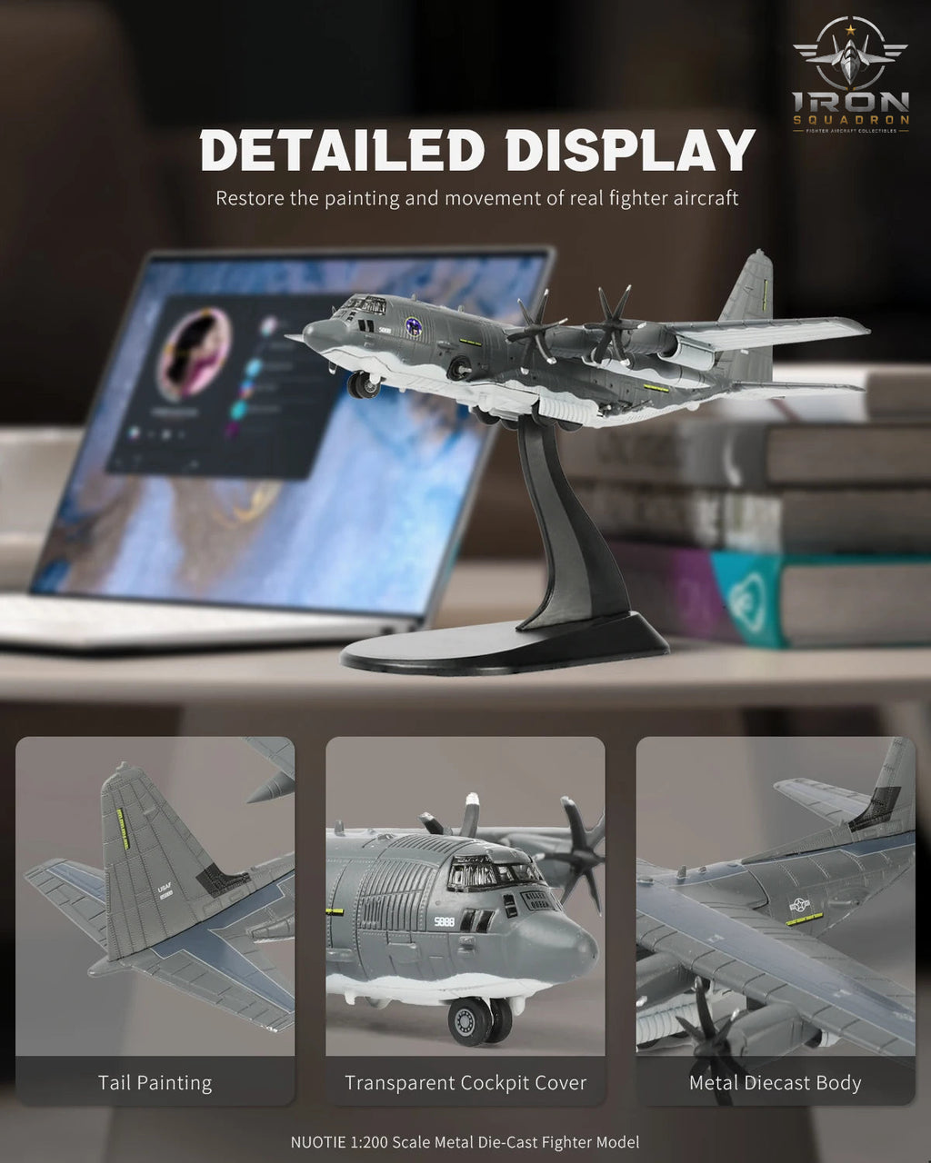 AC-130J Ghostrider — Gunship 1:200 Diecast Model - image 4