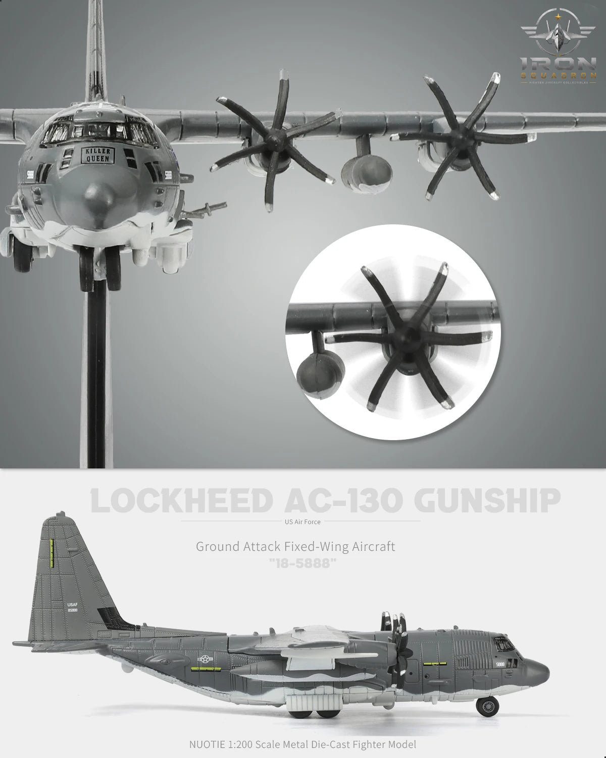 AC-130J Ghostrider — Gunship 1:200 Diecast Model - image 7