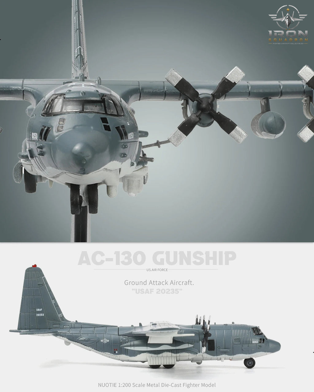 AC-130U Spooky II — Gunship 1:72 Diecast Model - image 3