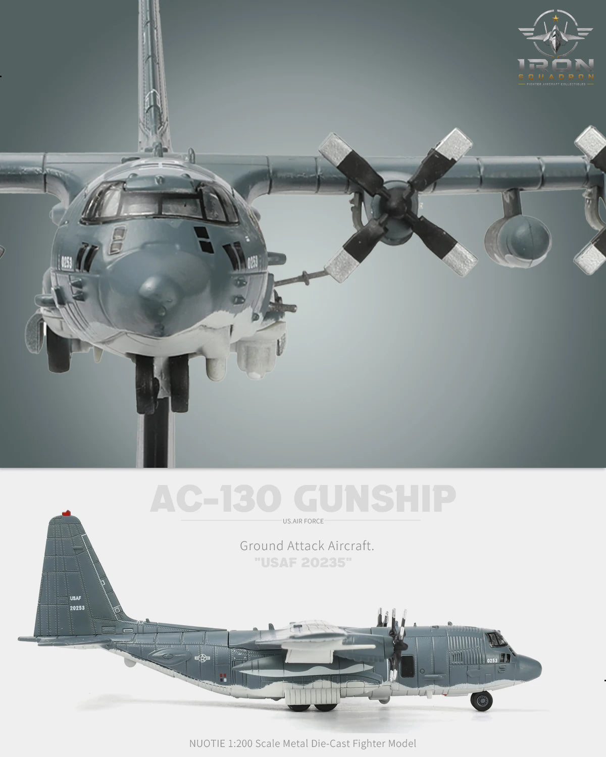 AC-130U Spooky II — Gunship 1:72 Diecast Model - image 3
