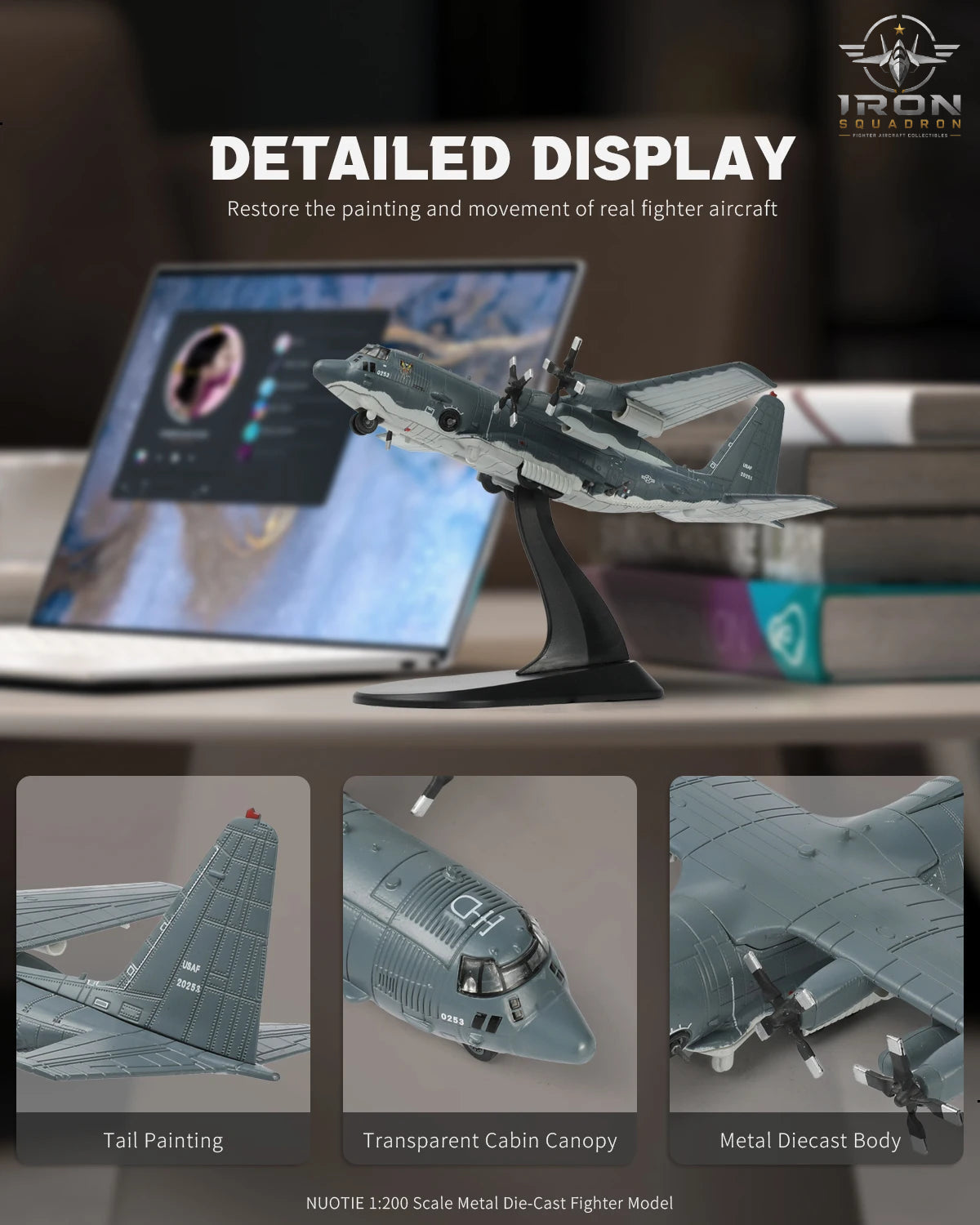 AC-130U Spooky II — Gunship 1:72 Diecast Model - image 4