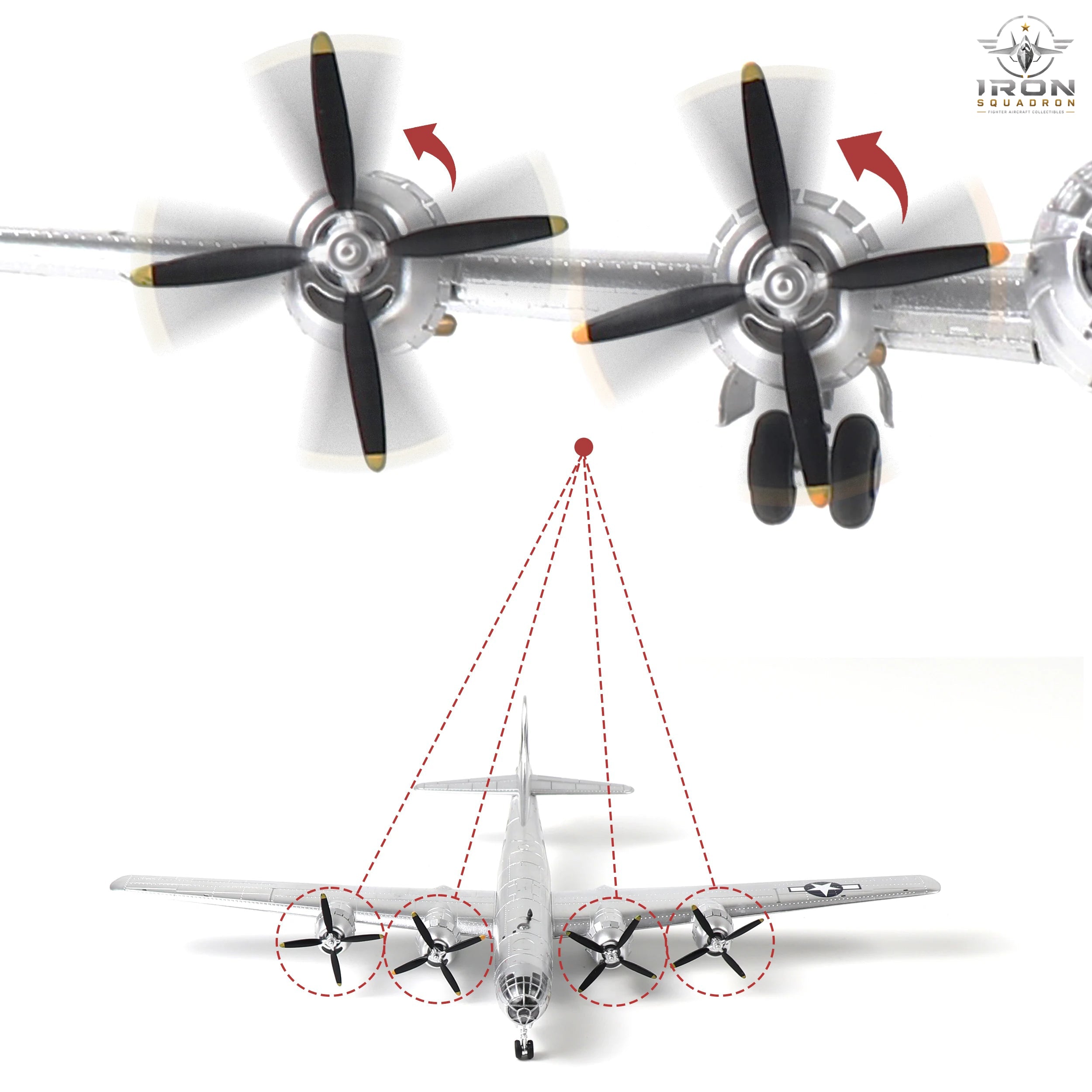 B-29 Superfortress — "Enola Gay" 1:144 Diecast Model - image 7