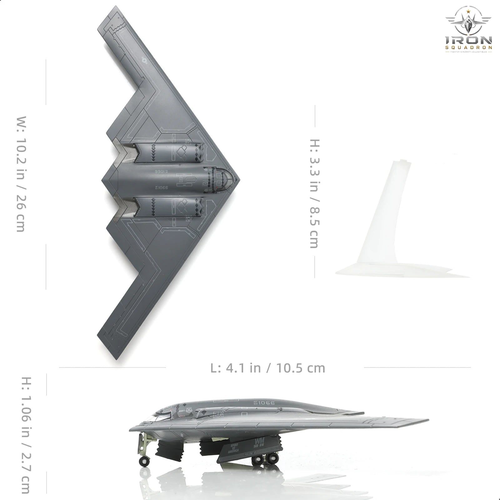 B-2 Spirit — 82-1066 1:200 Diecast Model - image 2