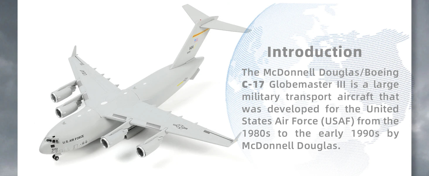 C-17 Globemaster III — Hickam AFB 1:200 Diecast Model - image 9
