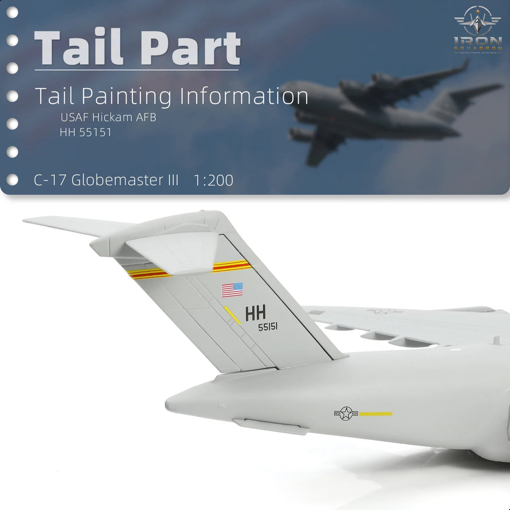 C-17 Globemaster III — Hickam AFB 1:200 Diecast Model - image 4