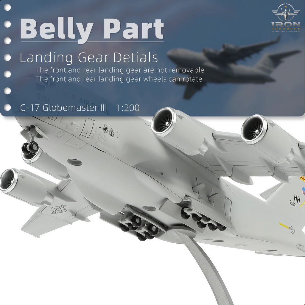 C-17 Globemaster III — Hickam AFB 1:200 Diecast Model - image 5
