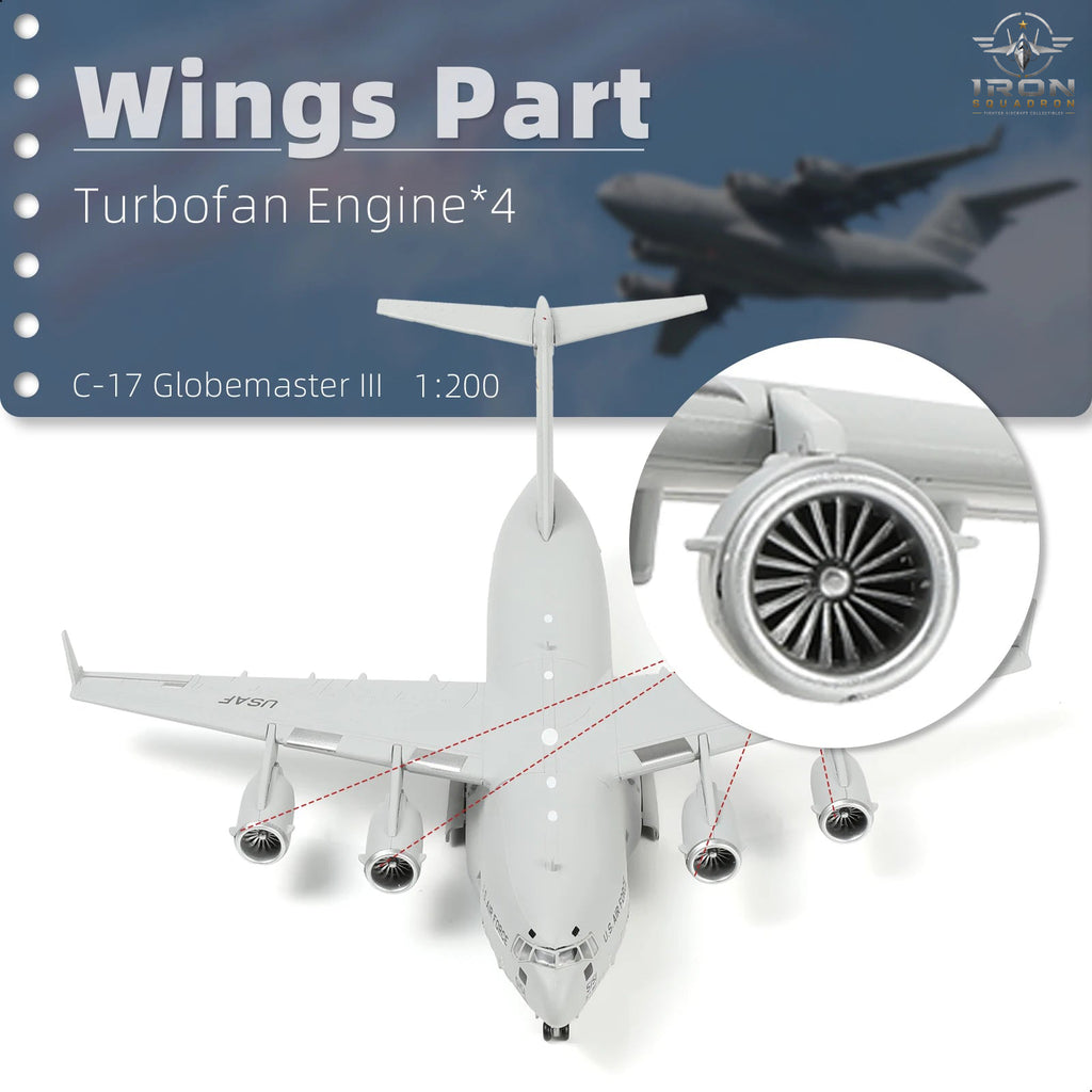 C-17 Globemaster III — Hickam AFB 1:200 Diecast Model - image 6