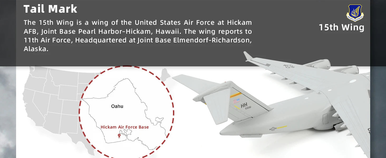 C-17 Globemaster III — Hickam AFB 1:200 Diecast Model - image 7