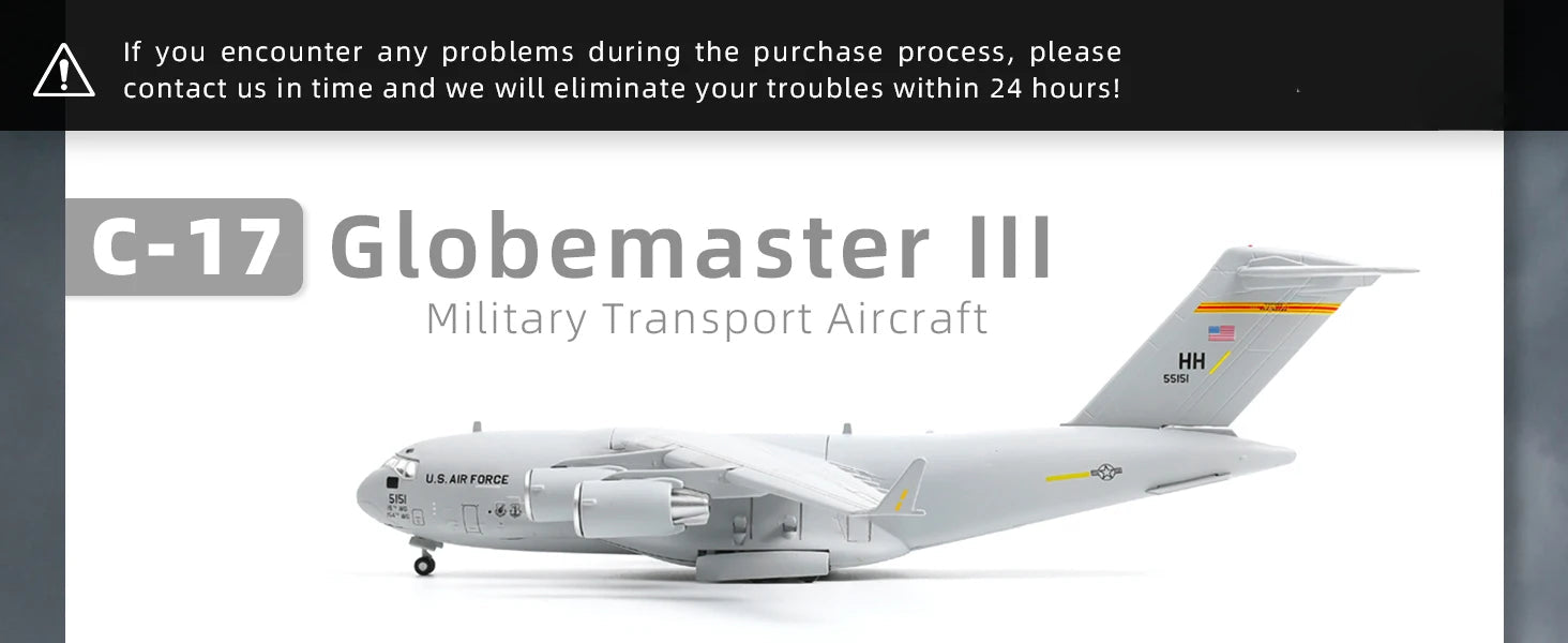 C-17 Globemaster III — Hickam AFB 1:200 Diecast Model - image 8