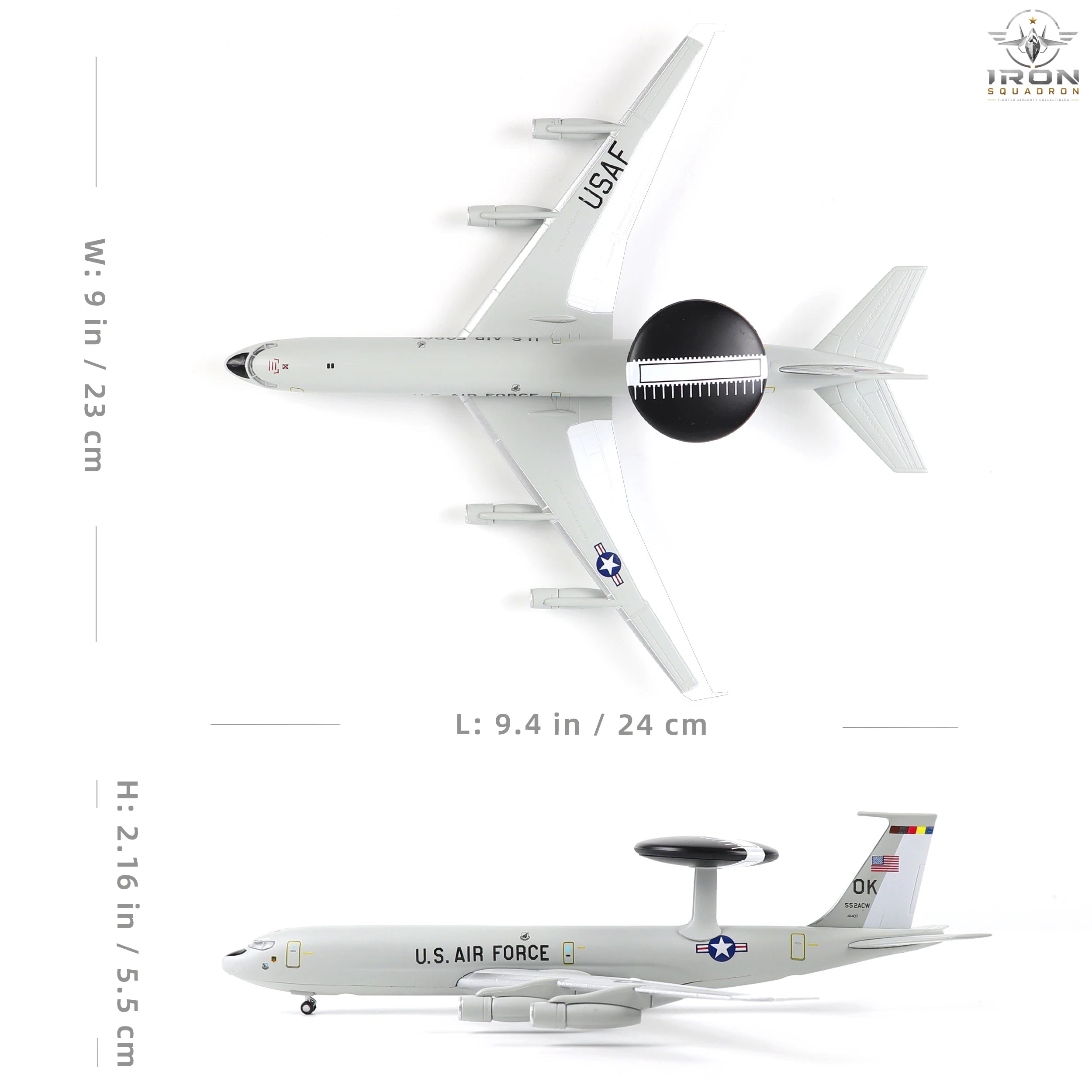 E-3 Sentry AWACS — U.S. Air Force 1:200 Diecast Model - image 2