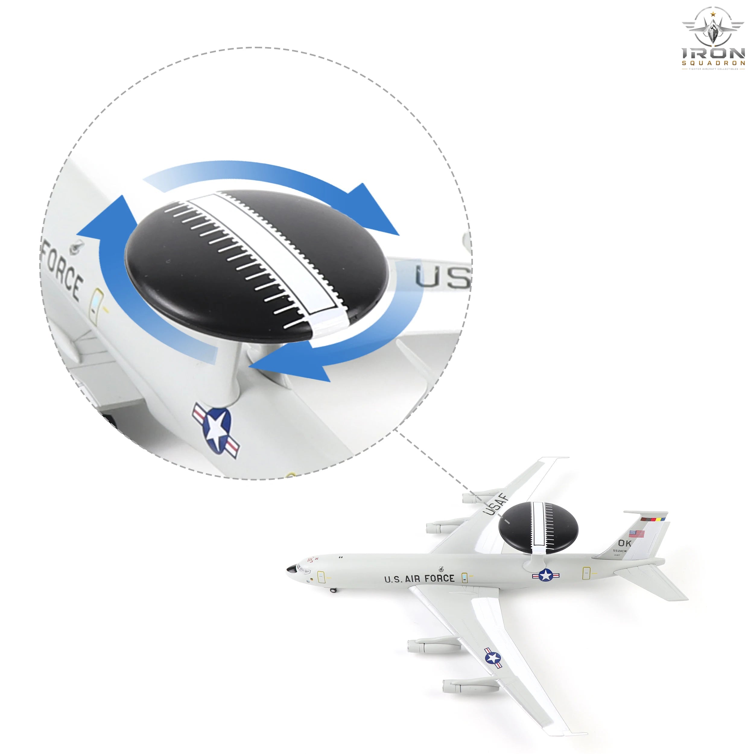 E-3 Sentry AWACS — U.S. Air Force 1:200 Diecast Model - image 3