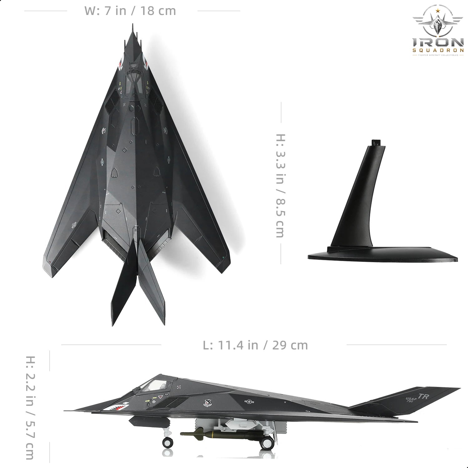 F-117 Nighthawk — Edwards AFB 1:72 Diecast Model - image 2