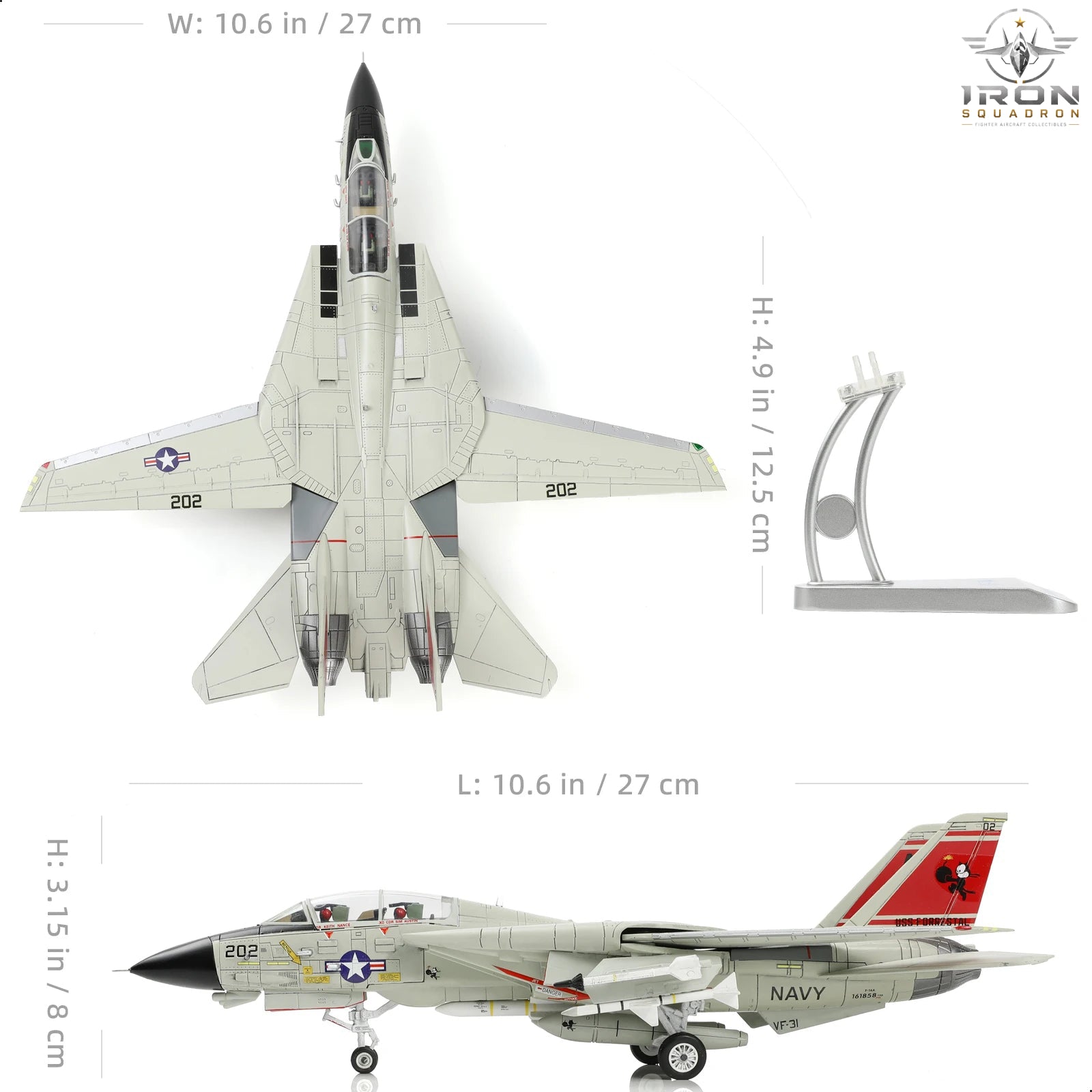F-14A Tomcat — Fleet Defender 1:72 Diecast Model - image 2