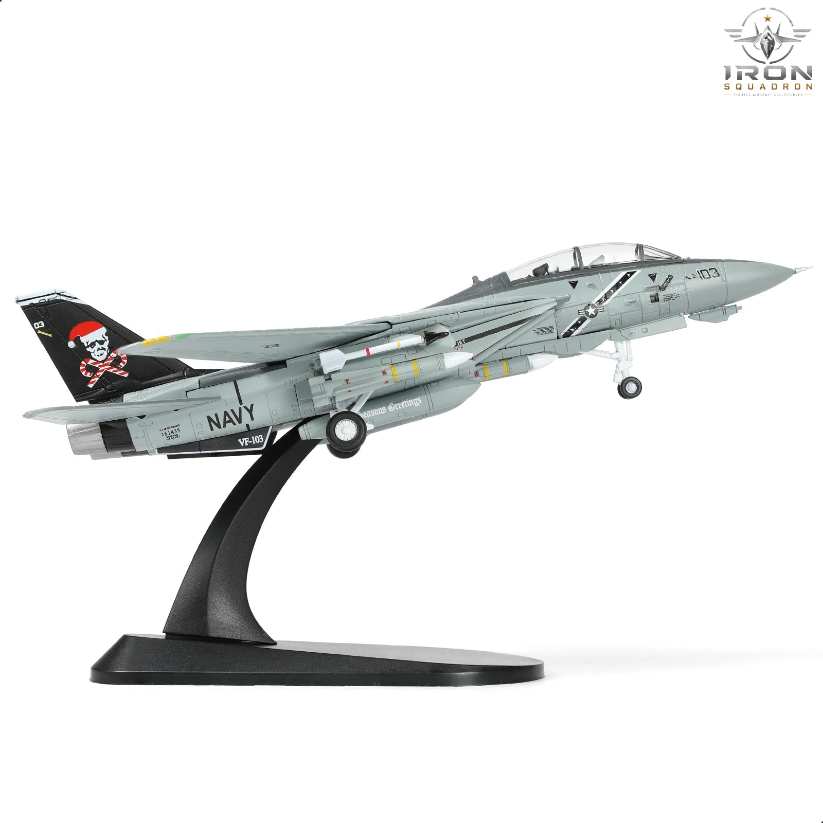F-14B Tomcat — VF-103 "Santa Cats" Holiday 1:100 Diecast Model - image 1