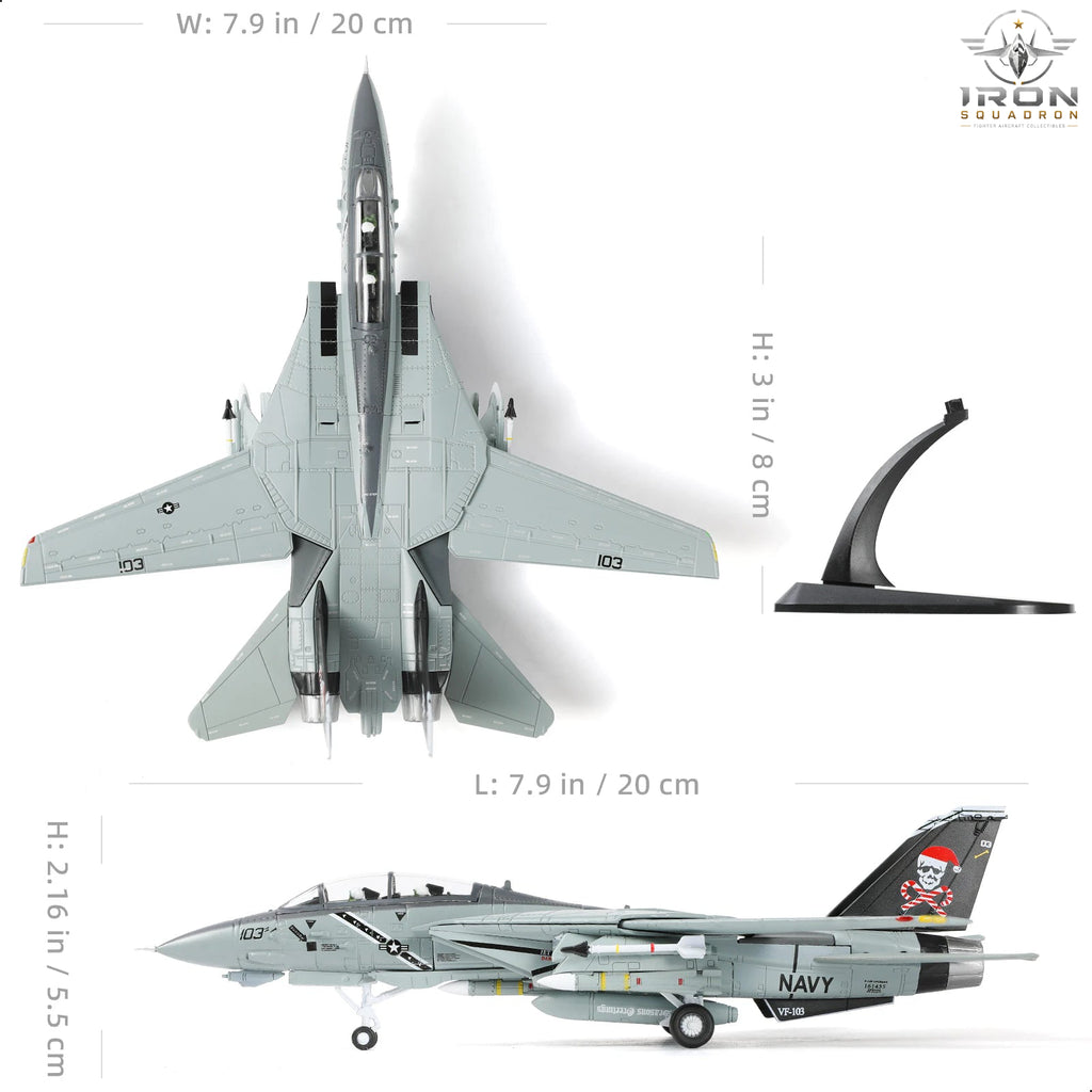 F-14B Tomcat — VF-103 "Santa Cats" Holiday 1:100 Diecast Model - image 2