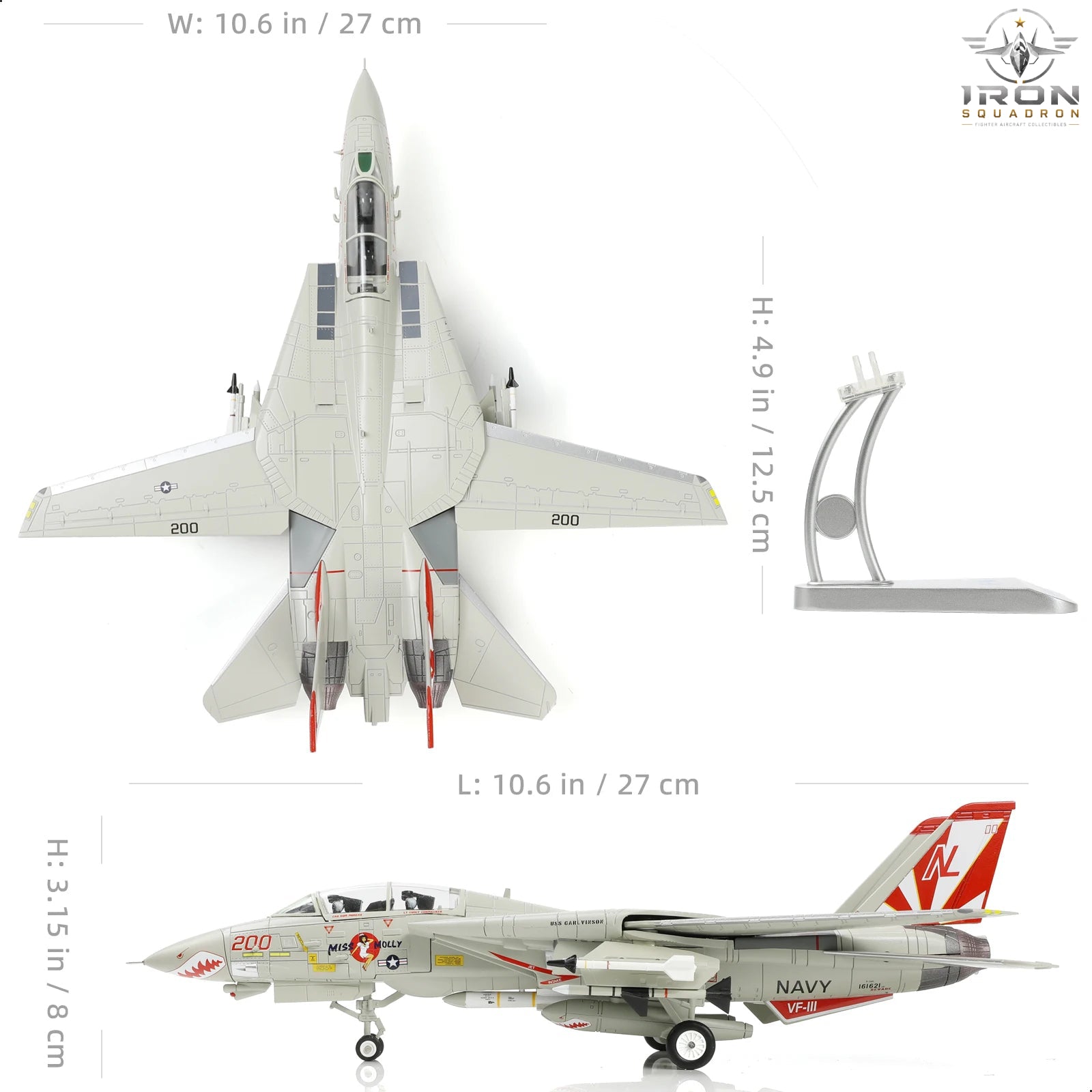 F-14 Tomcat — VF-111 "Sundowners" 1:72 Diecast Model - image 2