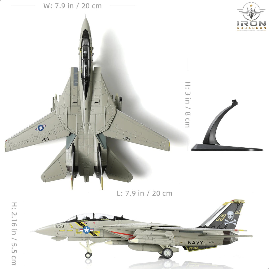 F-14 Tomcat — VF-84 "Jolly Rogers" 1:100 Diecast Model - image 2