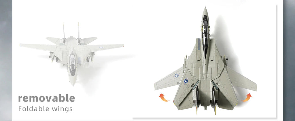 F-14 Tomcat — VF-84 "Jolly Rogers" 1:100 Diecast Model - image 9