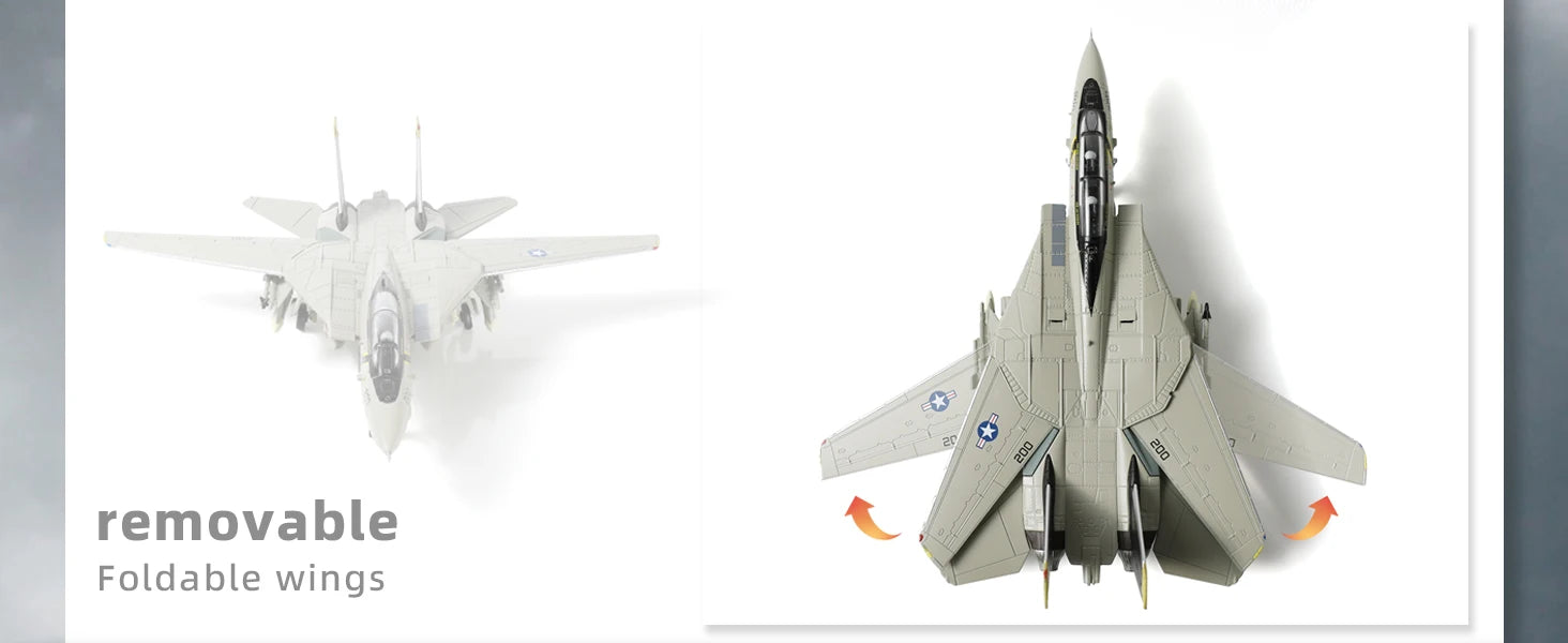 F-14 Tomcat — VF-84 "Jolly Rogers" 1:100 Diecast Model - image 9