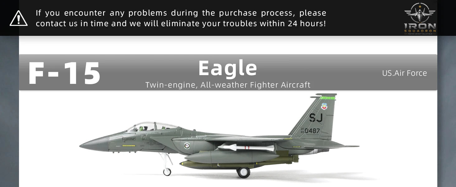 F-15E Strike Eagle — 89-0487 1:100 Diecast Model - image 7