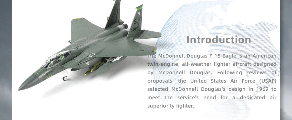 F-15E Strike Eagle — 89-0487 1:100 Diecast Model - image 8