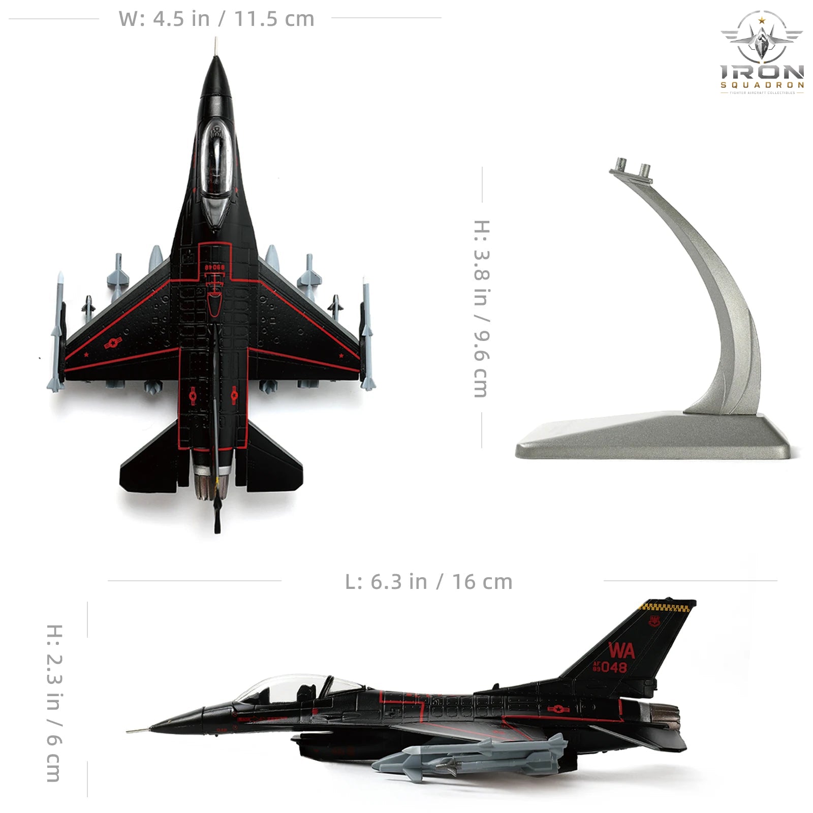 F-16C Fighting Falcon — Nellis 57th Wing 1:100 Diecast Model - image 6