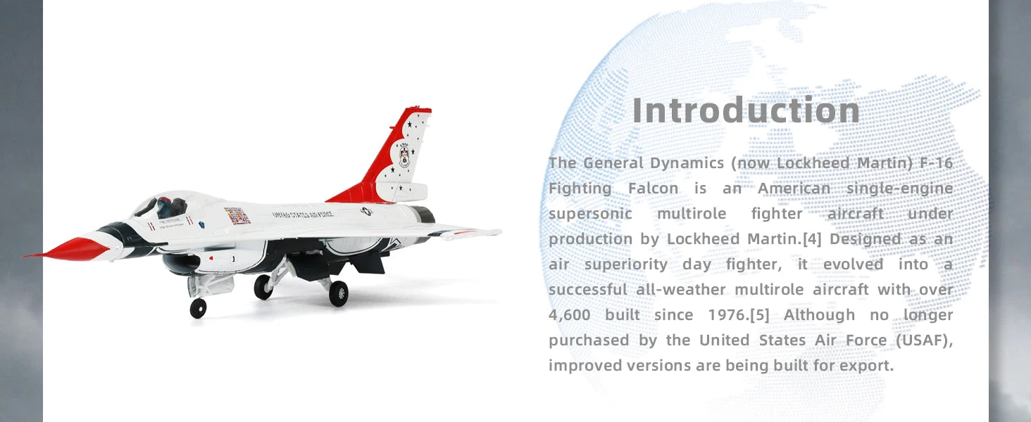 F-16C Fighting Falcon — USAF Thunderbirds 1:72 Diecast Model - image 8
