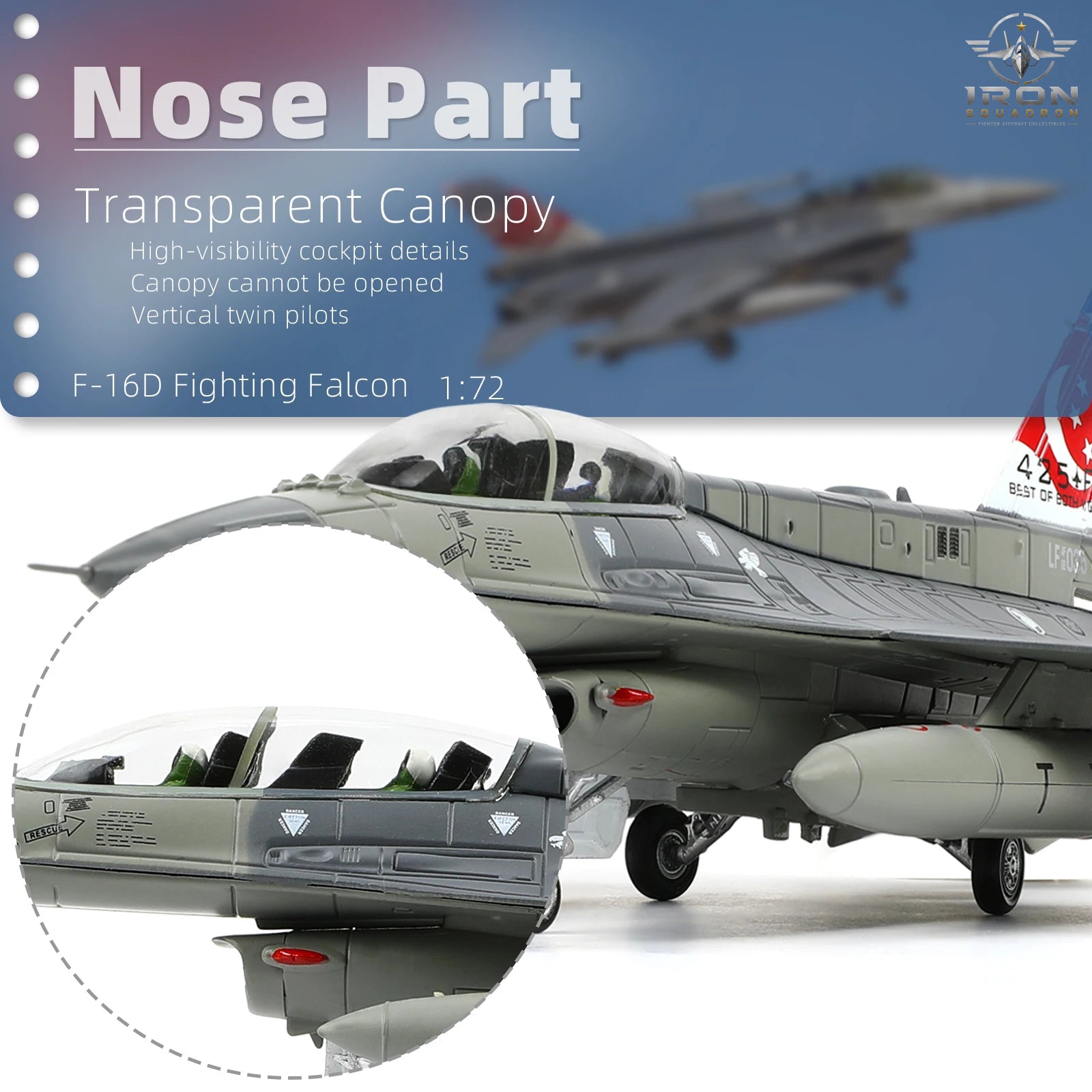 F-16D Fighting Falcon — Republic of Singapore Air Force 1:72 Diecast Model - image 6