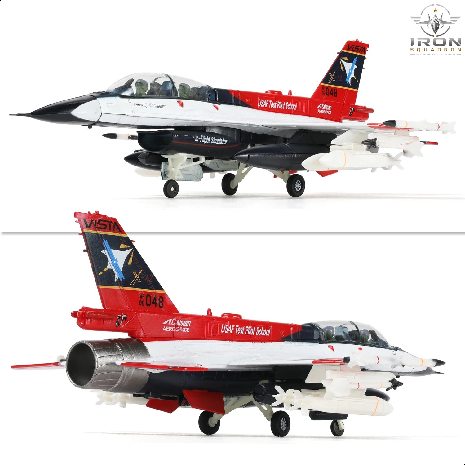 F-16D X-62 VISTA — USAF Test Pilot School 1:72 Diecast Model - image 3