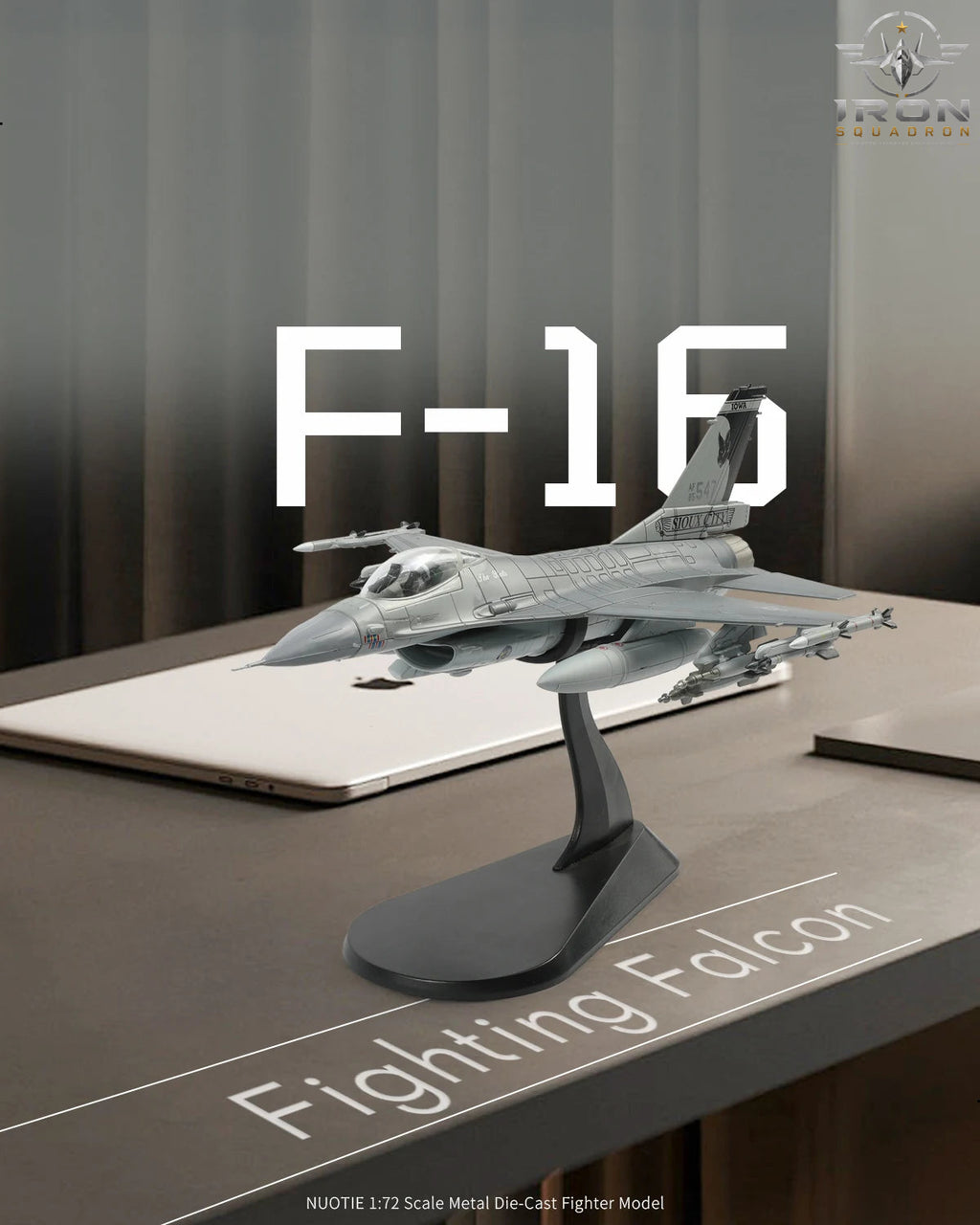 F-16 Fighting Falcon — "Black Bat" Livery 1:72 Diecast Model - image 5
