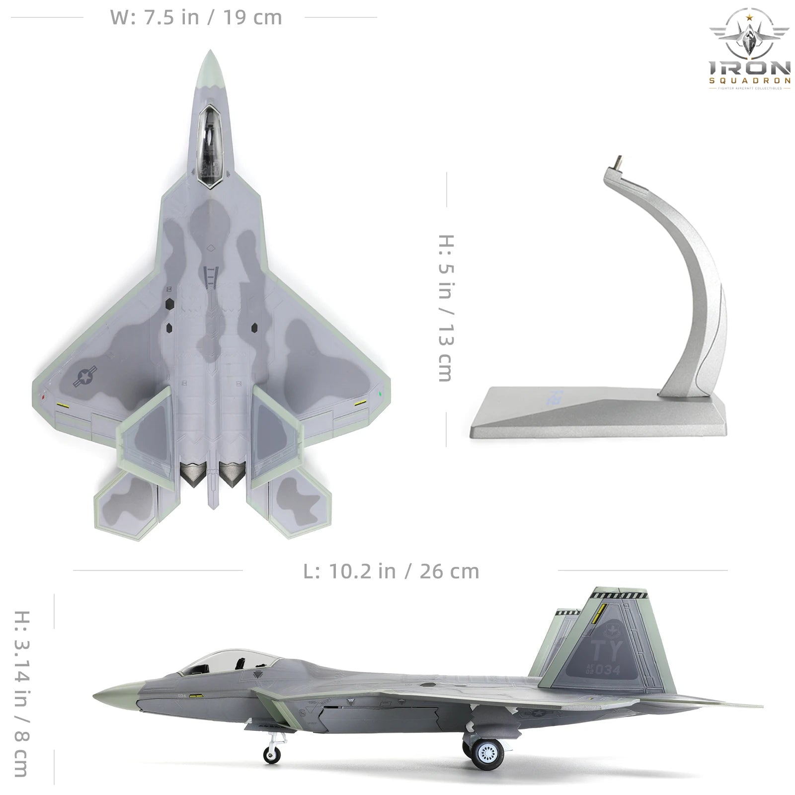 F-22A Raptor — 325th FW Tyndall 1:72 Diecast Model - image 2
