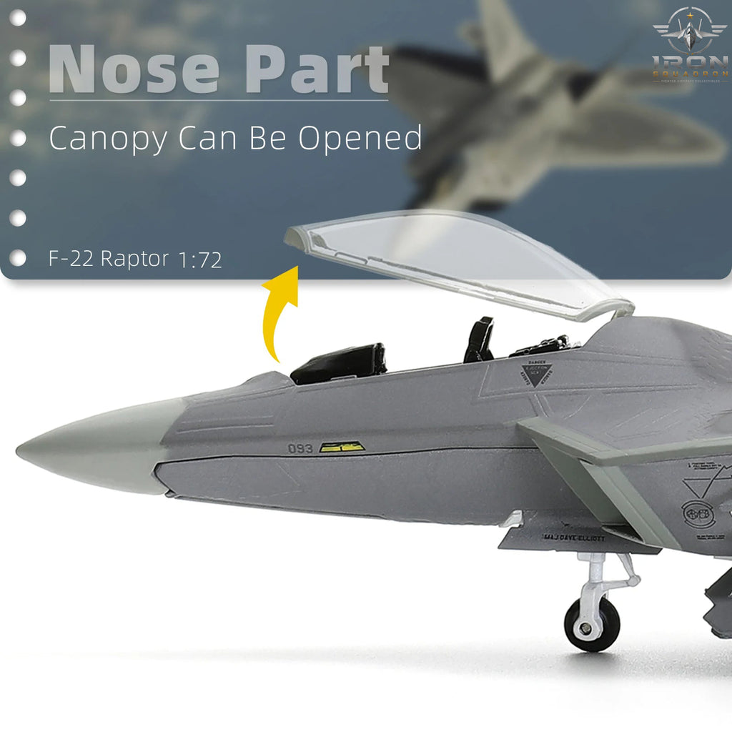 F-22A Raptor — 325th FW Tyndall 1:72 Diecast Model - image 3