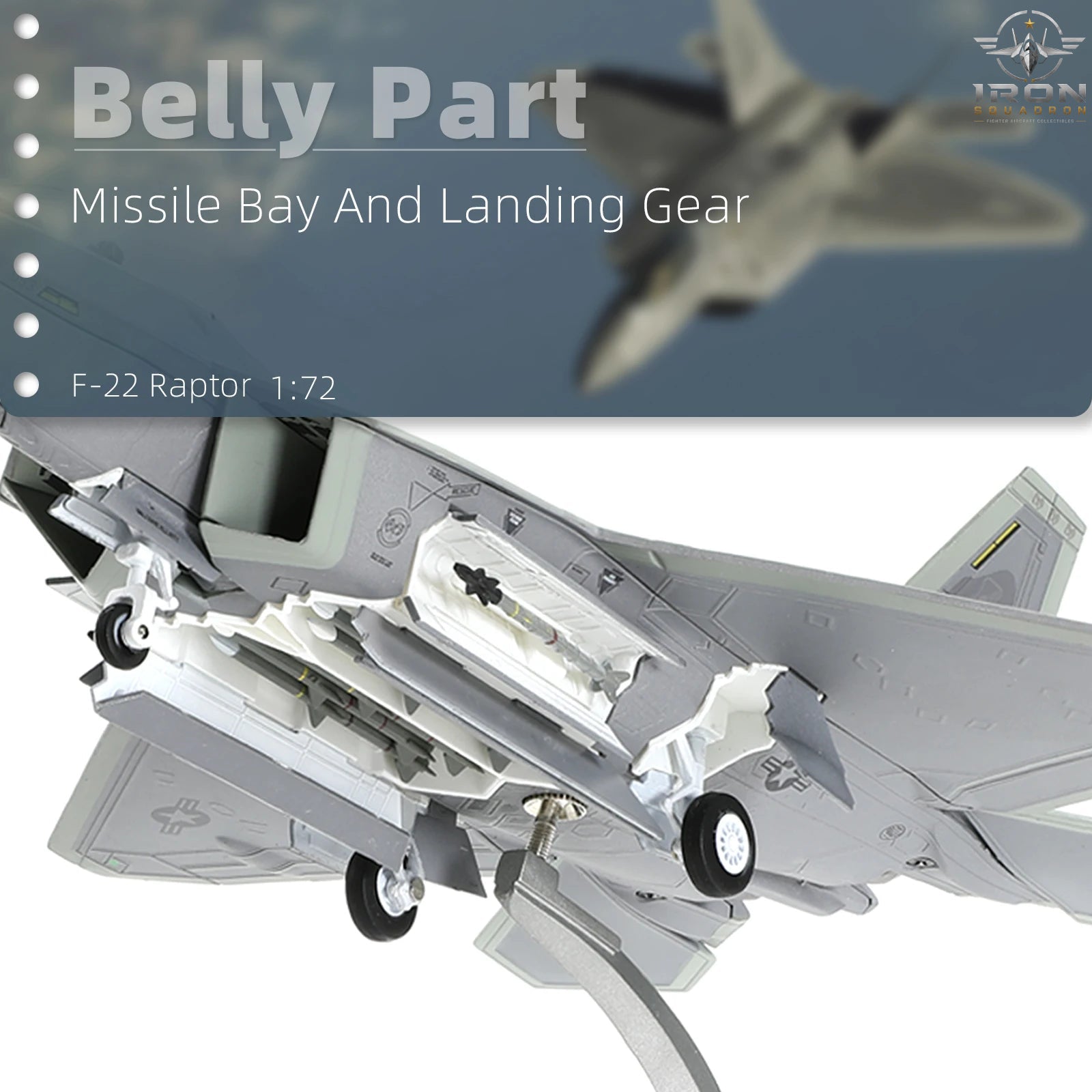 F-22A Raptor — 325th FW Tyndall 1:72 Diecast Model - image 4