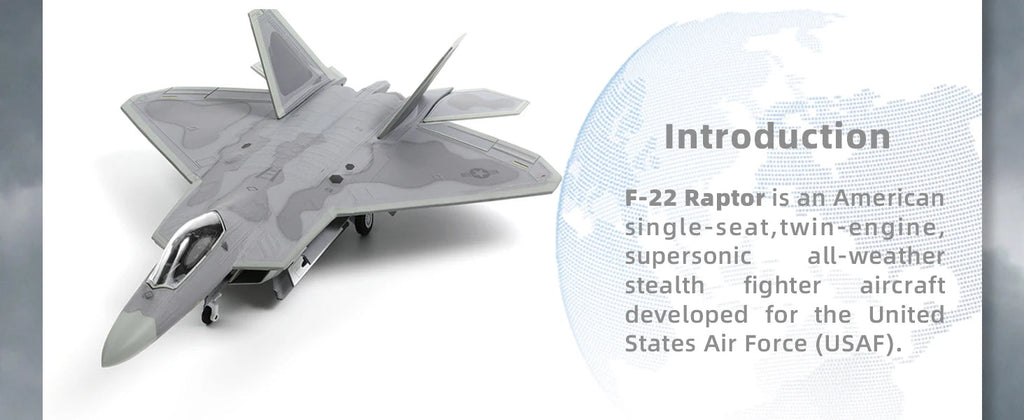 F-22A Raptor — 325th FW Tyndall 1:72 Diecast Model - image 8