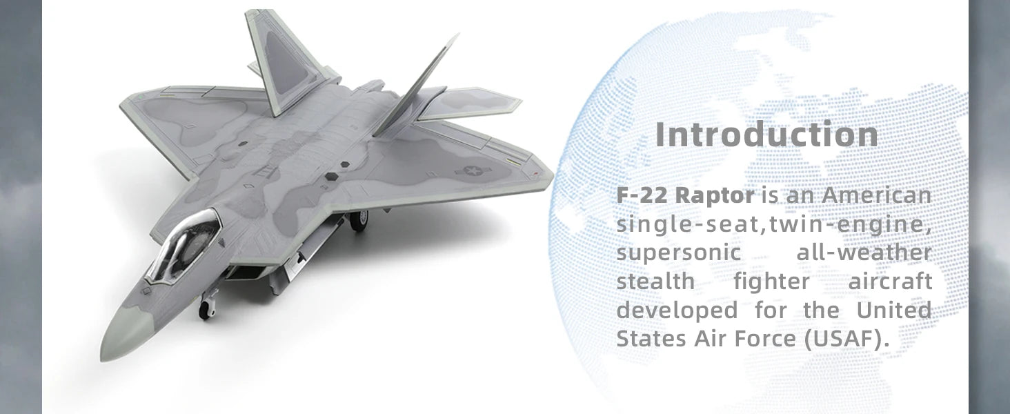 F-22A Raptor — 325th FW Tyndall 1:72 Diecast Model - image 8