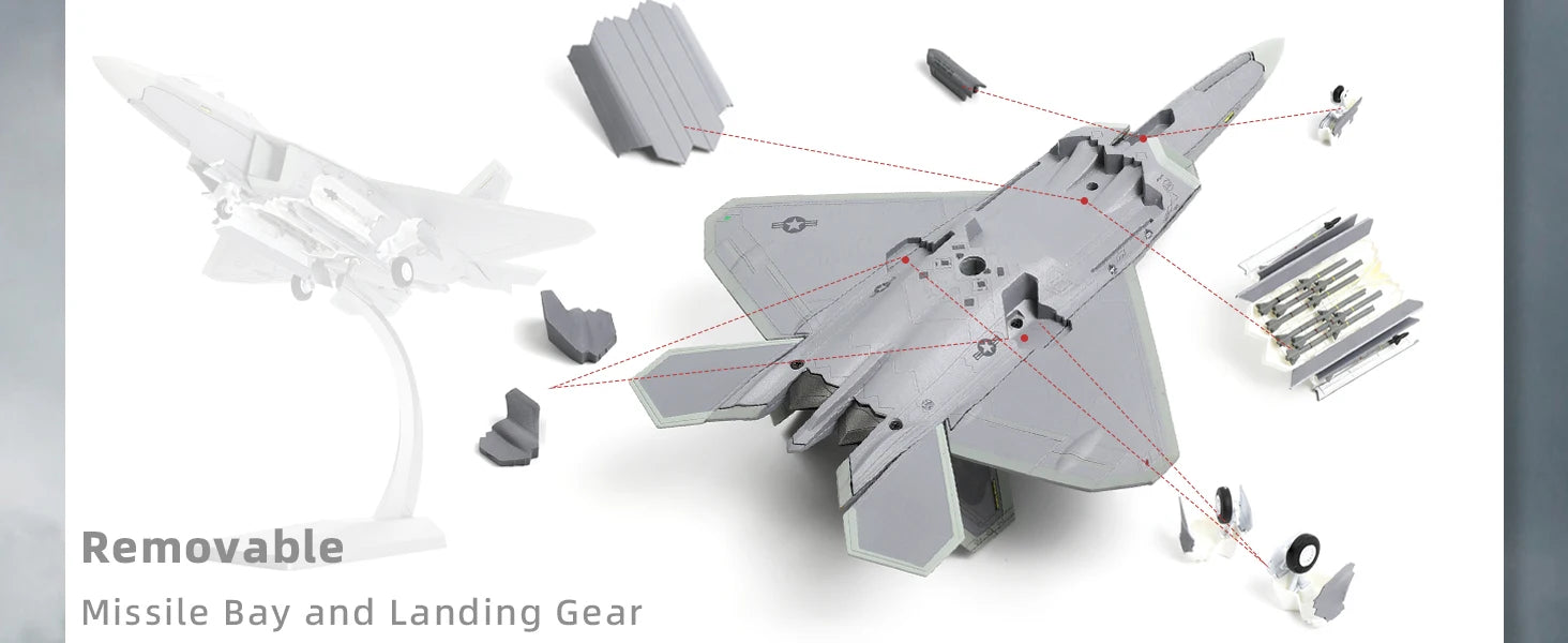 F-22A Raptor — 325th FW Tyndall 1:72 Diecast Model - image 9