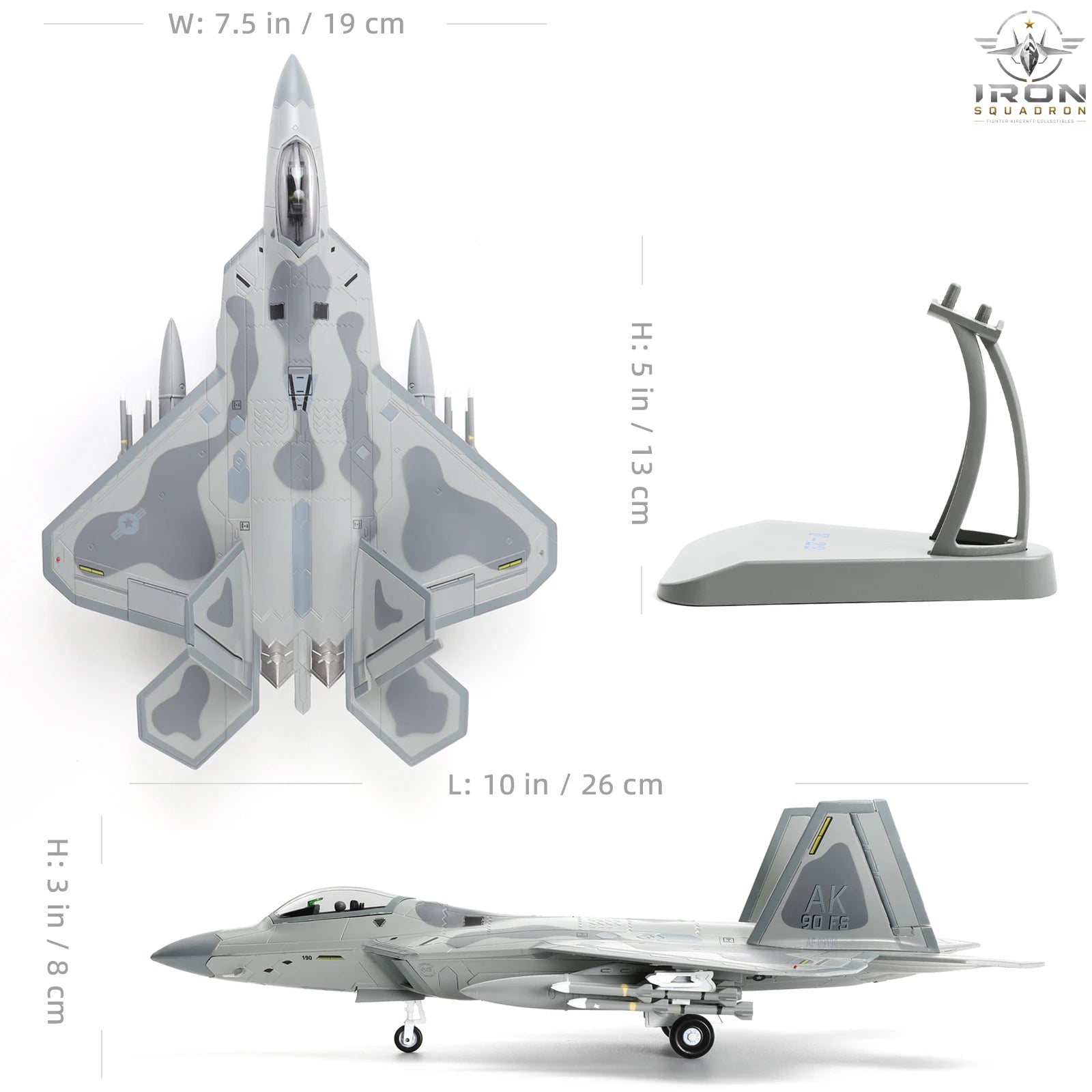 F-22A Raptor — 90th FS "Alaska" 1:72 Diecast Model - image 2