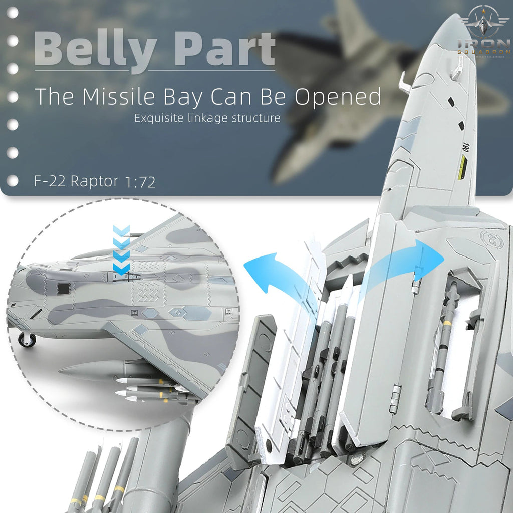 F-22A Raptor — 90th FS "Alaska" 1:72 Diecast Model - image 3