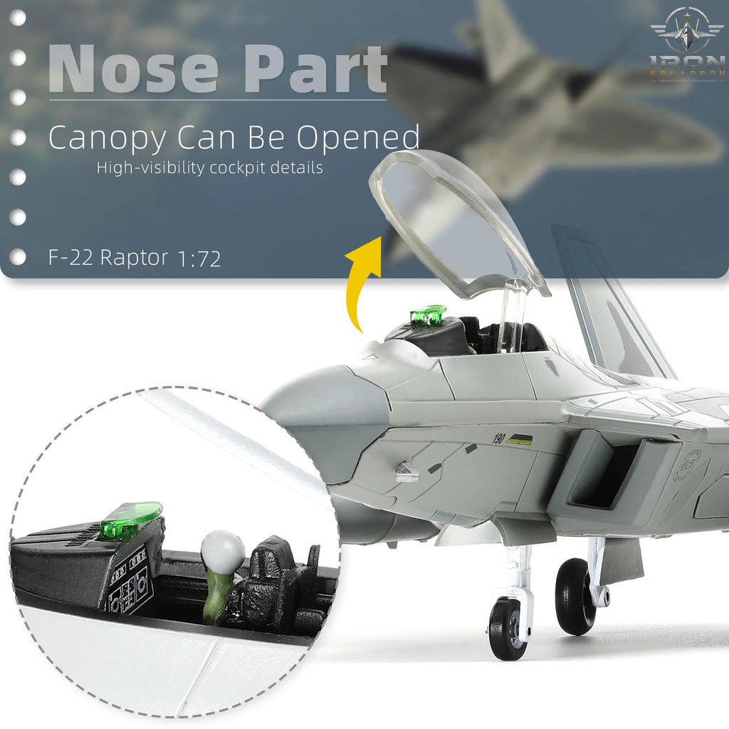 F-22A Raptor — 90th FS "Alaska" 1:72 Diecast Model - image 5