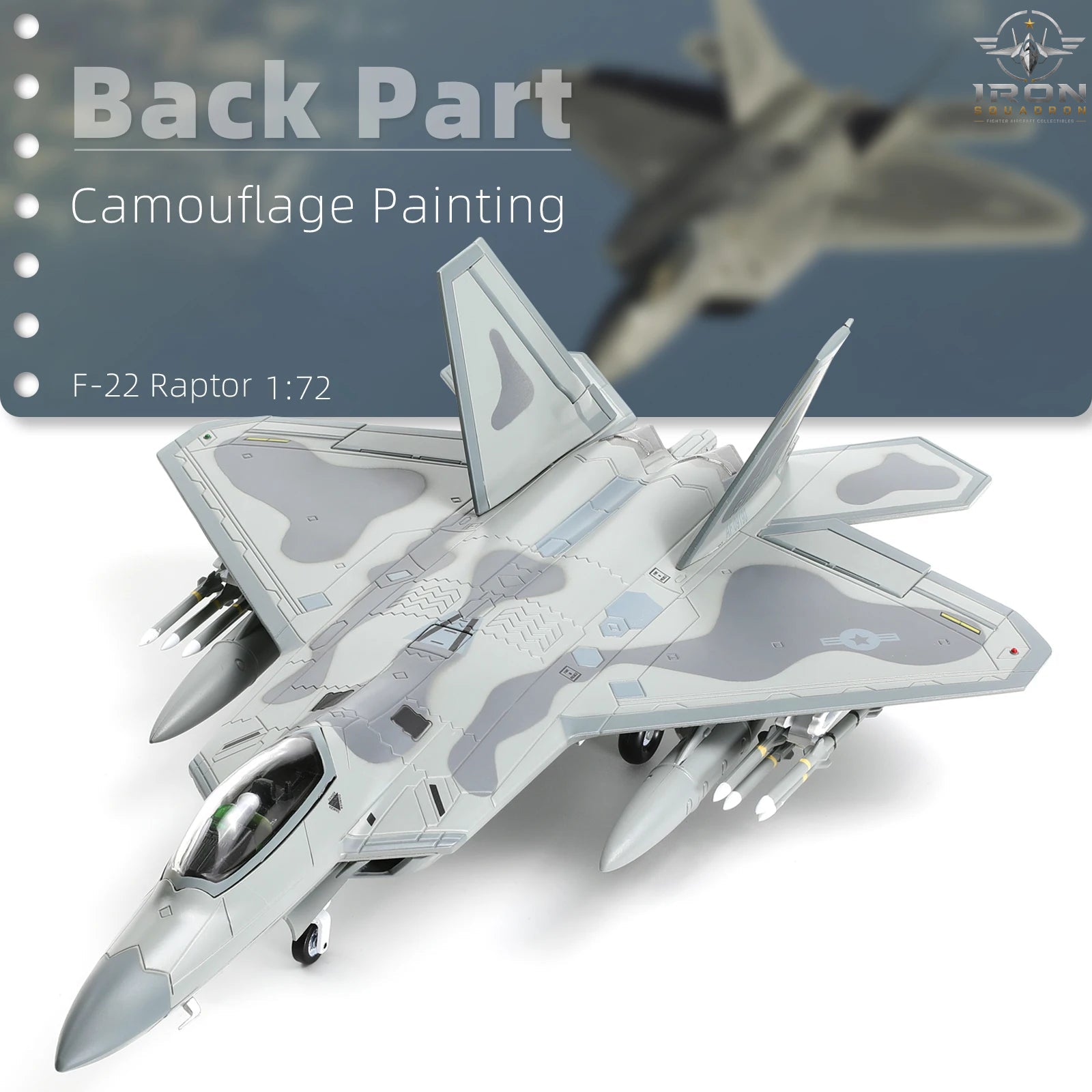 F-22A Raptor — 90th FS "Alaska" 1:72 Diecast Model - image 7