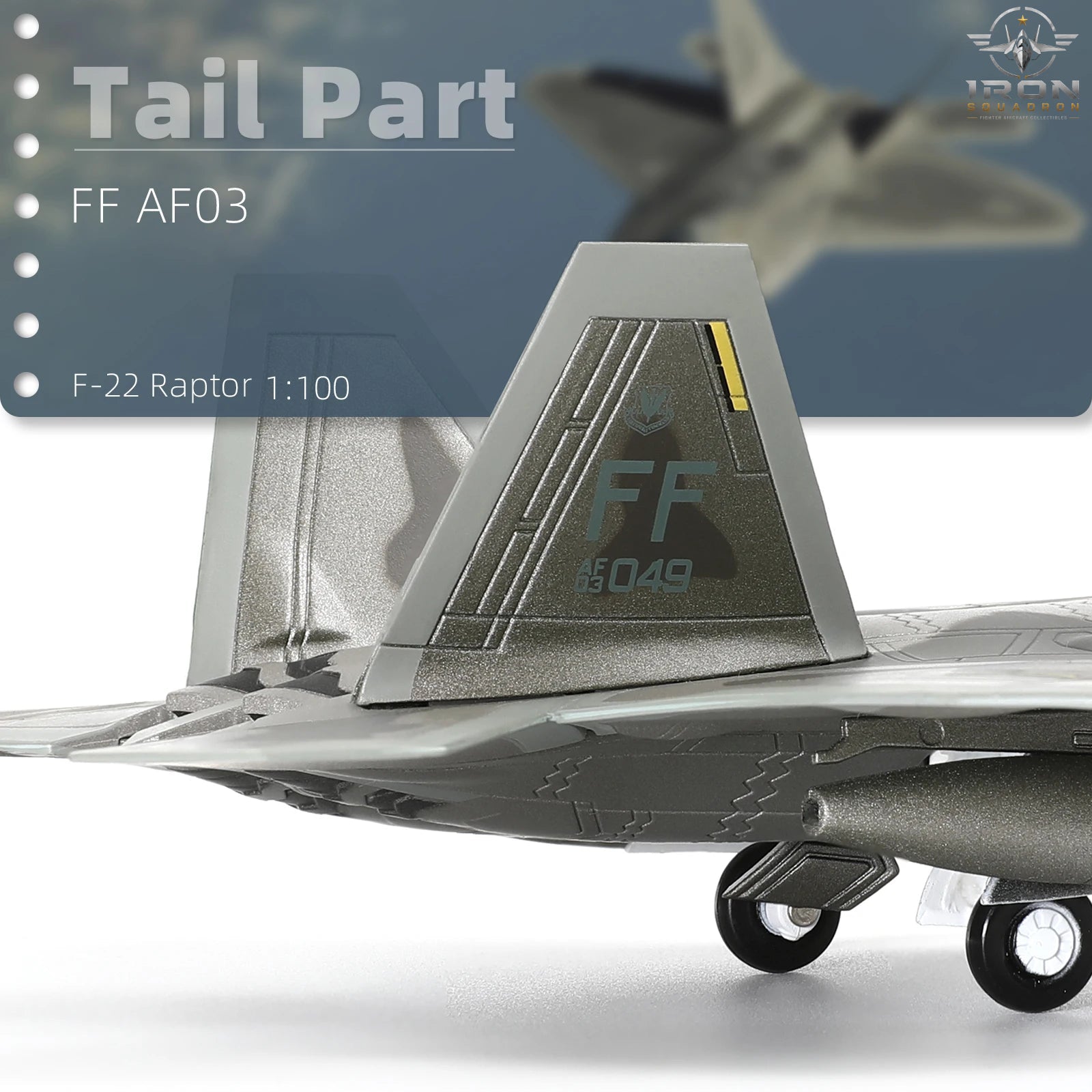 F-22 Raptor — U.S. Air Force 1:100 Diecast Model - image 4