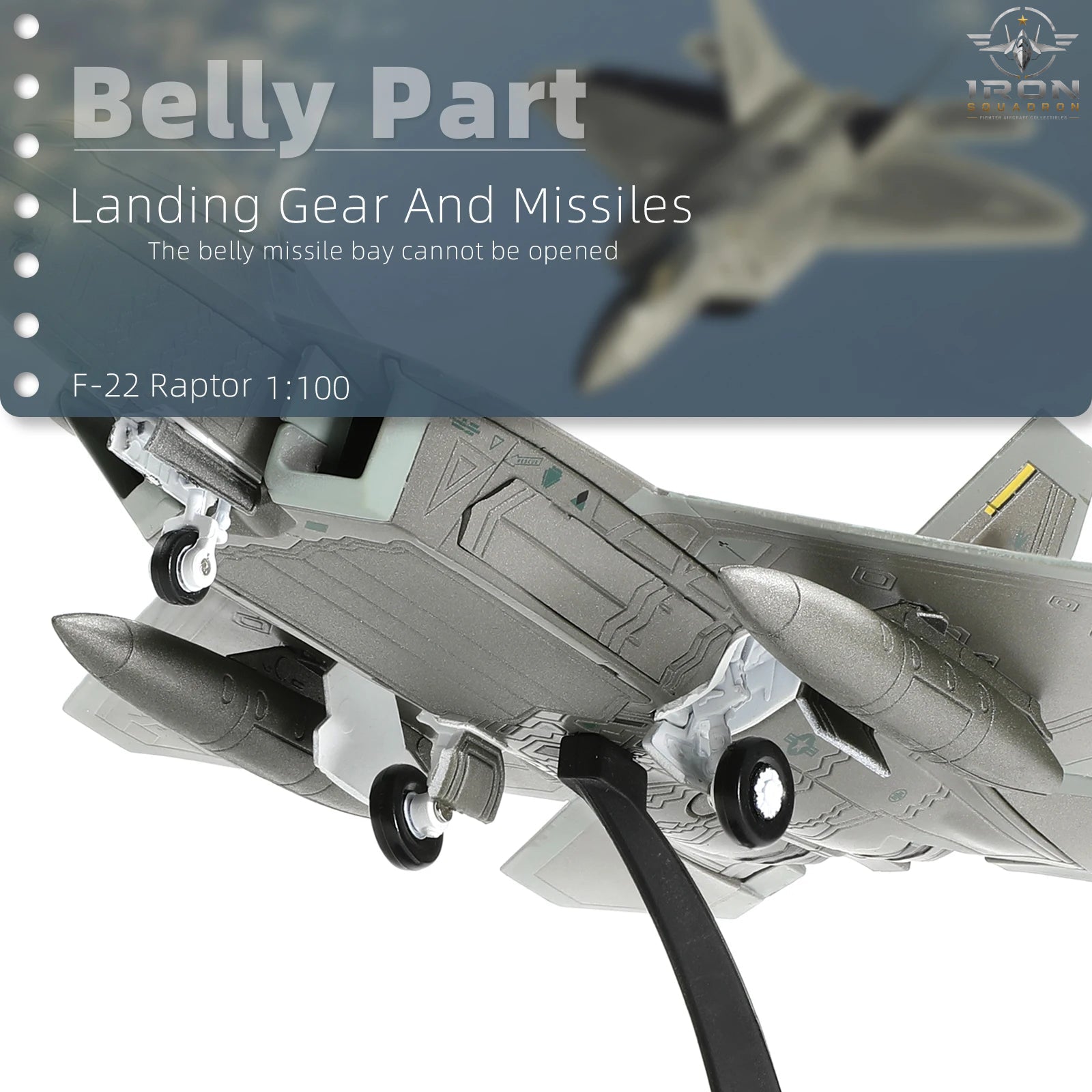F-22 Raptor — U.S. Air Force 1:100 Diecast Model - image 6