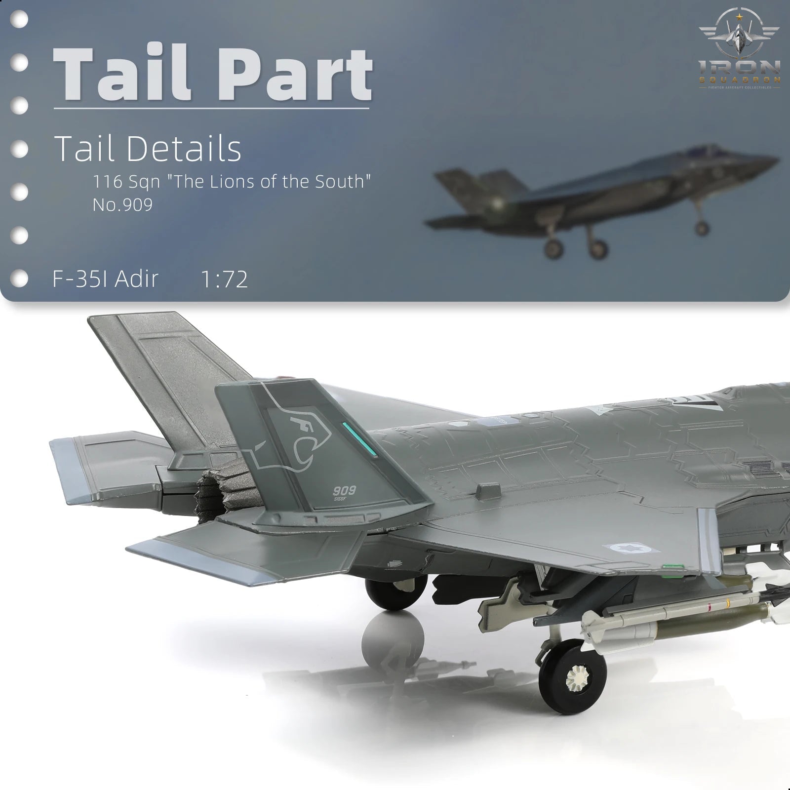 F-35I Adir — Israeli Air Force 1:72 Diecast Model - image 6