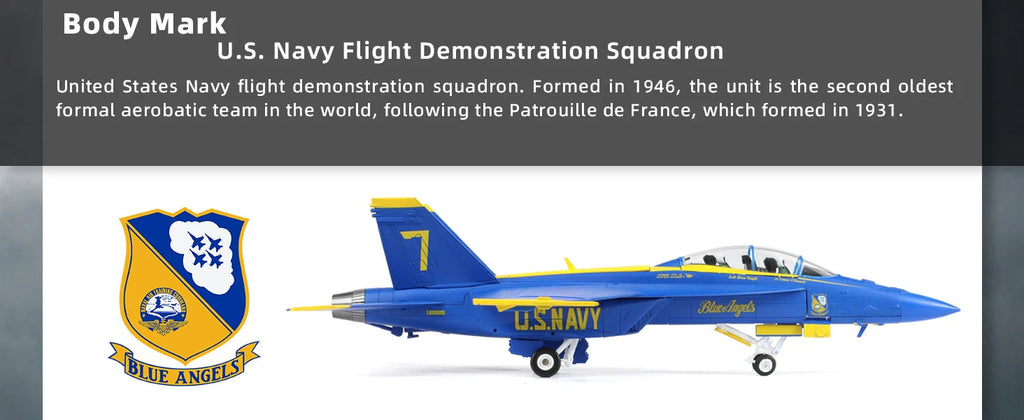 F/A-18F Super Hornet — Blue Angels #7 1:72 Diecast Model - image 10
