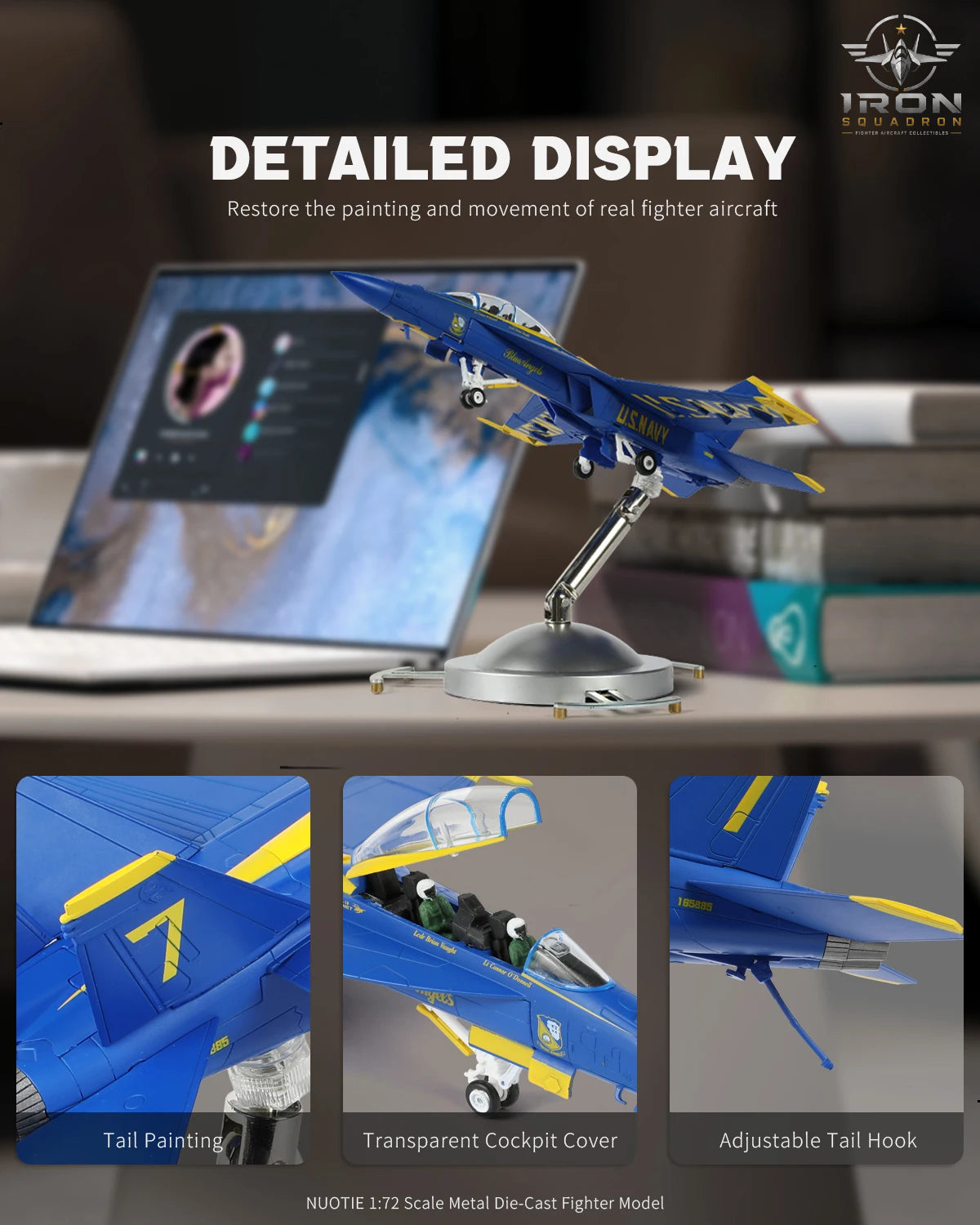 F/A-18F Super Hornet — Blue Angels #7 1:72 Diecast Model - image 4