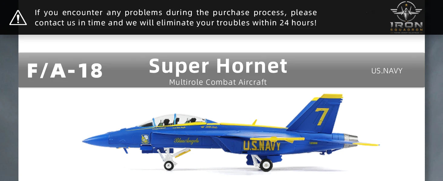 F/A-18F Super Hornet — Blue Angels #7 1:72 Diecast Model - image 7