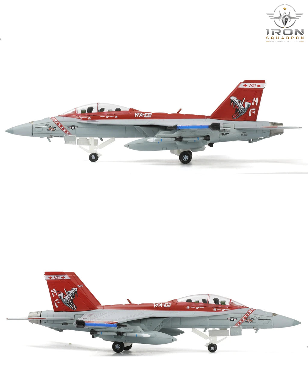 F/A-18F Super Hornet — VFA-102 Diamondbacks 1:100 Diecast Model - image 3